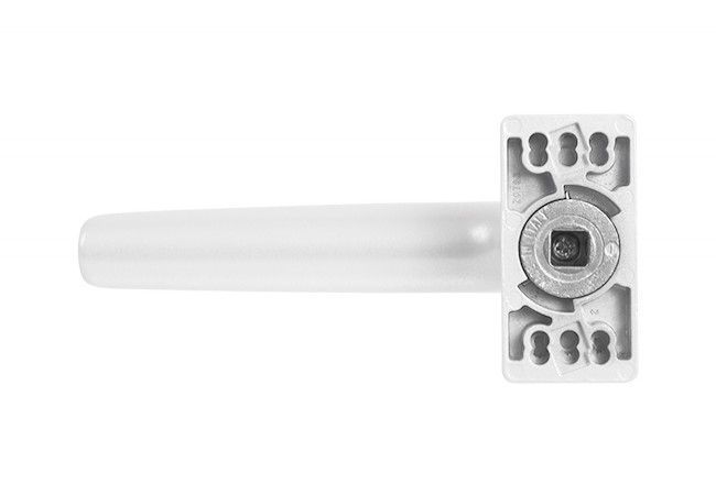 Master Karma Aluminium Door Handle Set Short Escutcheon 8x8mm RAL 9016 White