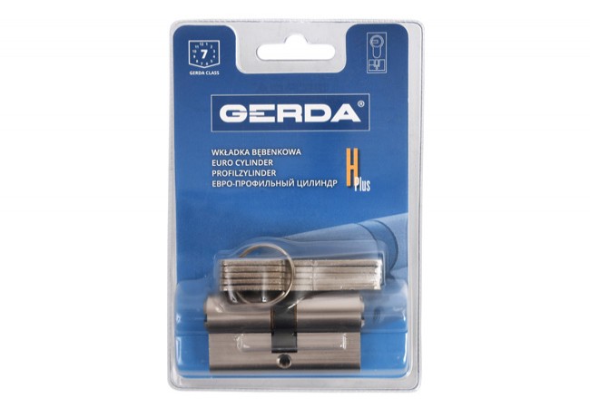 Gerda H Plus 27/35 Euro Cylinder EN 1303:2007 Key Class 3 Nickel Satin