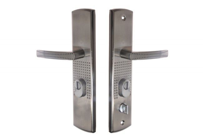 KL FR-L Left-Handed Door Handle Set Milled Finish for Chinese Doors