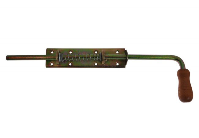 Zasuwa Sprężynowa 400 Narrow Spring Bolt Latch Zinc-Plated Wood Handle Black