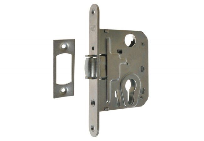HOBES 2784 Mortise Lock Roll Mechanism White Zinc Plated with Strike Plate
