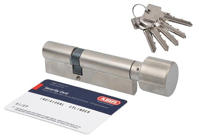 Abus Pfaffenhain Standard 35g/30 Euro Cylinder Thumbturn Class 6.2 C Satin Nickel