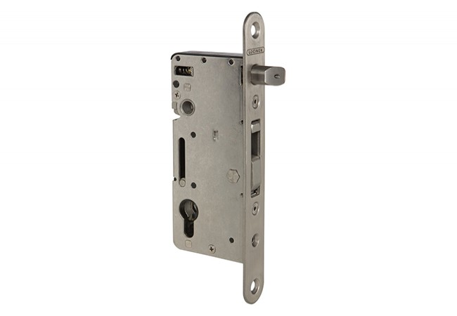 H-WOOD P00008052 Mortise Lock Stainless Steel 92/60 mm Reversible for Wooden Gates