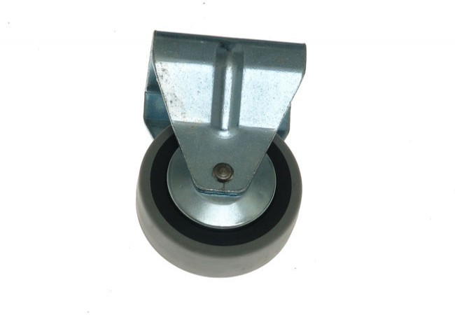 Amig 2511 Fixed Wheel 60mm Nylon Core Grey Rubber Tread Plate Mount 40kg