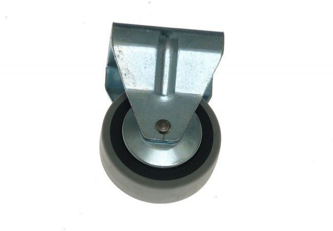 Amig 2511 Fixed Wheel 60mm Nylon Core Grey Rubber Tread Plate Mount 40kg