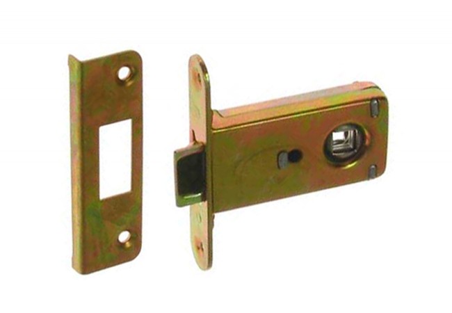 JANIA Mortise Passage Lock Keyless Latch Only Yellow Zinc for Wooden Doors