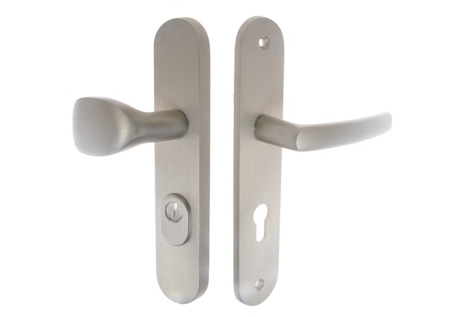 Schaffner FOX 72 External Anti-Burglary Handle Chrome Satin 72mm Cylinder Lock