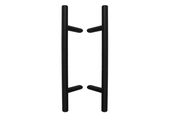 WALA PA45 Double-Sided Offset Door Handle 30mm Anodized Black Matte 1000mm Aluminum