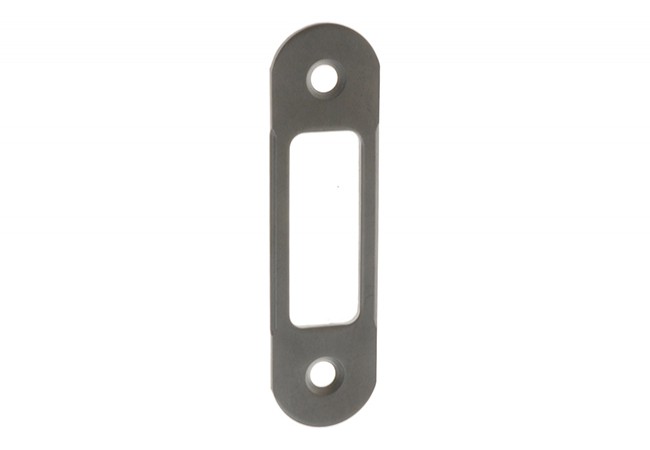 Easy-Matic Strike Plate 22mm Rebated Door Matte Chrome Rounded Face