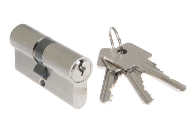B-Harko H6 Euro Cylinder Lock 45/55mm 6-Pin Satin Nickel EN 1303 Class 6