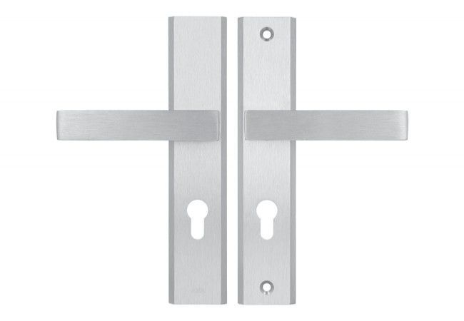 AXA Haga ++ 72 WB Door Handle F1 Silver EN 1906 For 74-83mm Doors