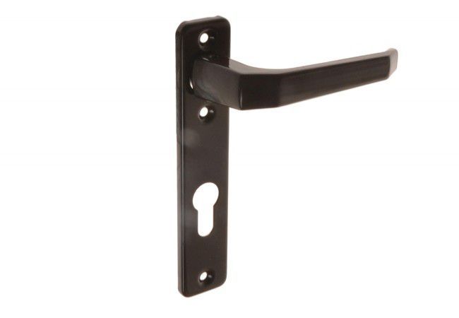 Metalplast Częstochowa K-90 (165) Door Handle Narrow Backplate 165mm 72mm Brown
