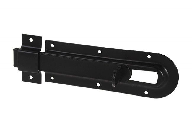 ZSB 140 Flat Steel Latch Bolt 140x46 mm Black Powder Coated Corrosion Resistant