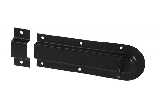 ZSB 140 Flat Steel Latch Bolt 140x46 mm Black Powder Coated Corrosion Resistant
