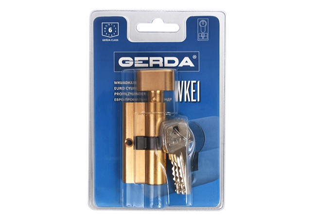 Gerda E1 35g/35 Euro Cylinder Thumbturn Brass PN-EN 1303:2007 Fire Rated