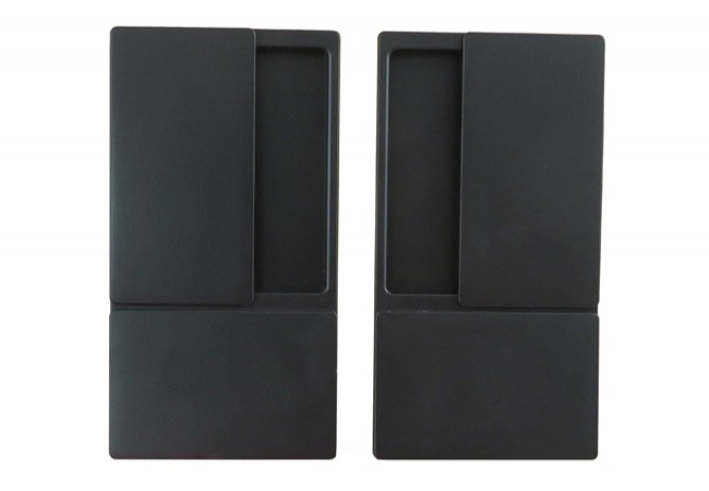 AGB Wave B300000093 Flush Pull Handle Black for 38?50 mm Sliding and Concealed Doors