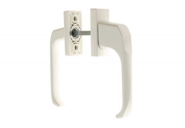 Klamka Balkonowa 15771 Balcony Door Handle Set 70-75mm Zinc Alloy White