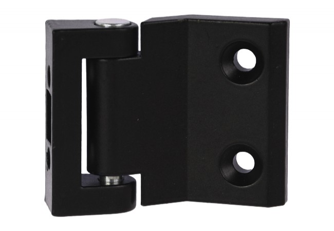 Zawias 100-1-2-00 Flat Hinge Zamak Black Lacquered DIN-EN 1774 Delrin Bearing