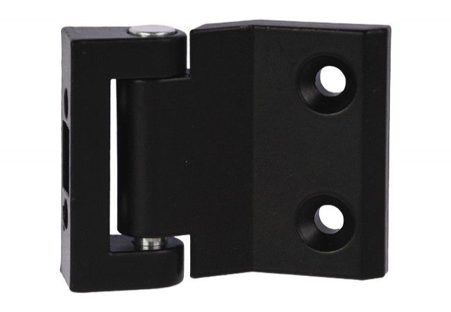Zawias 100-1-2-00 Flat Hinge Zamak Black Lacquered DIN-EN 1774 Delrin Bearing