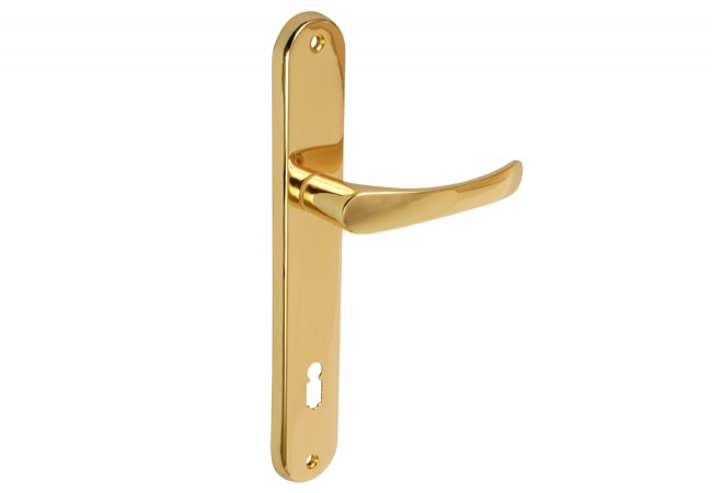 Schaffner CLASSIC 90 KL Door Handle Lever Set Brass Finish Zinc Alloy