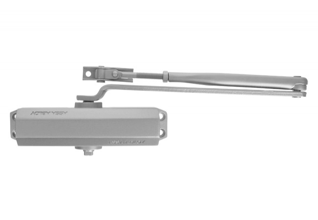 Assa-Abloy DC110 door closer with arm (EN 2/3/4, max leaf 1100 mm, 80 kg), silver