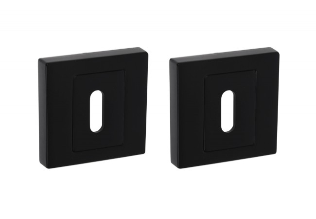 RNQ B01 Square Escutcheon Black for Key Lock Compatible with APOLLO HERMES Handles