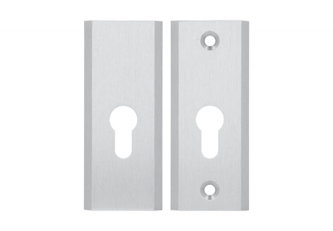 AXA Haga/Niagara WB Short Escutcheon EN 1906 Anodized Aluminium 12 Micron F1 Silver