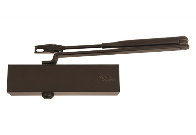 DORMA TS door closer profile with STANDARD EN2/3/4/5BCA arm, brown