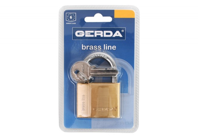 GERDA BRASS LINE S 60 KMZ 6010A Snap Padlock Brass Body Outdoor Corrosion Resistant