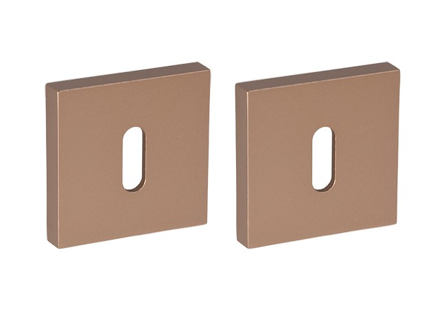 GAMET PLT26J-NK-R56 Square Escutcheon Die-Cast Zinc Satin Pink Key Plate