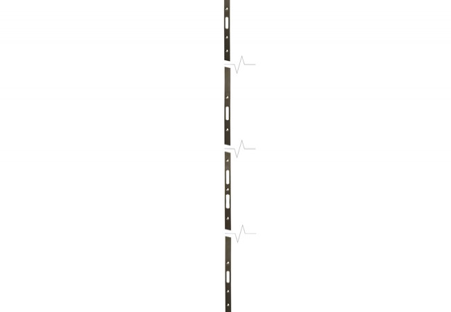 Flat hook strip, 2-hooks, 2300x20 RPL20004-10-01 yellow galvanized