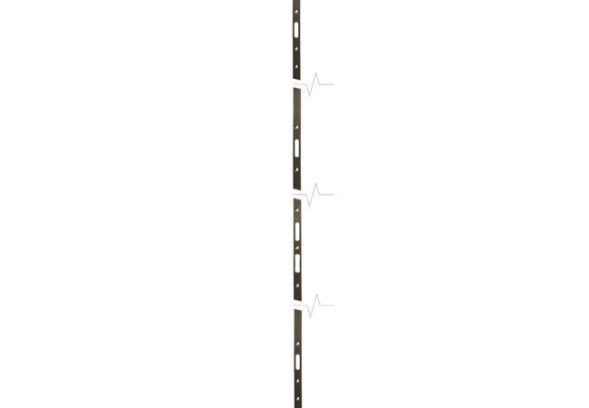 Flat hook strip, 2-hooks, 2300x20 RPL20004-10-01 yellow galvanized