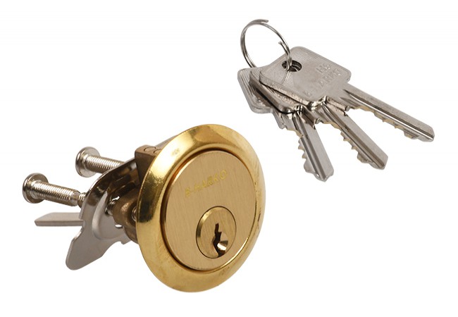 B-Harko H6 RIM cylinder for surface lock, brass