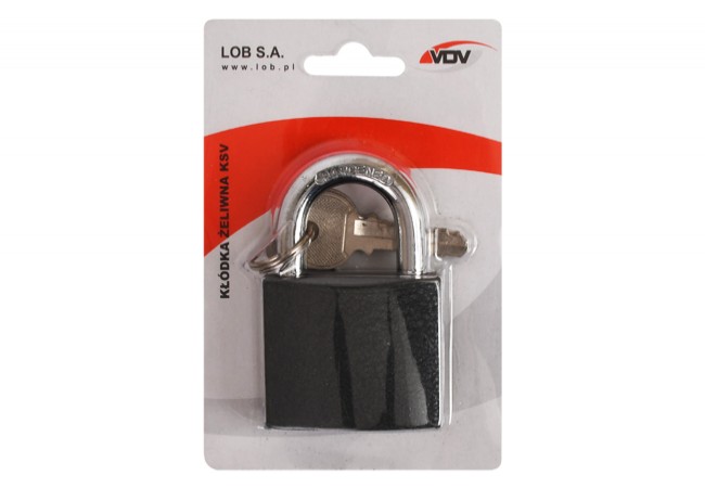 VDV KSV40 Padlock Snap Lock Hardened Shackle Cast Iron Corrosion Resistant
