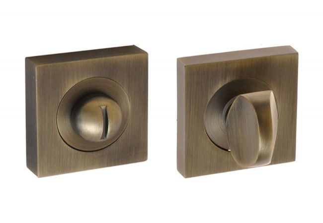 ZARA Szyld kwadratowy WC Turn-and-Release Escutcheon Patina Finish Square ZnAl
