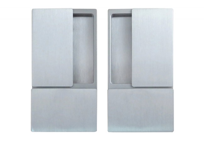AGB Wave Flush Pull Handle Fixed Satin Chrome for Sliding Doors 38-50mm ADI Award