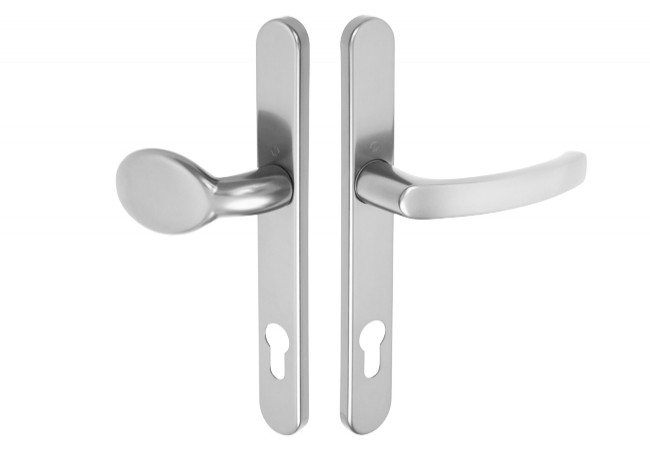 Hoppe Liege 92 WB Door Handle Set Aluminium Silver F1 92mm For Mortise Locks