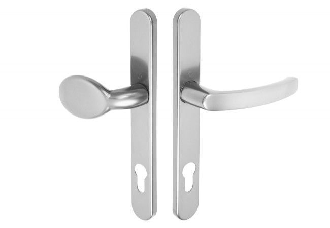 Hoppe Liege 92 WB Door Handle Set Aluminium Silver F1 92mm For Mortise Locks
