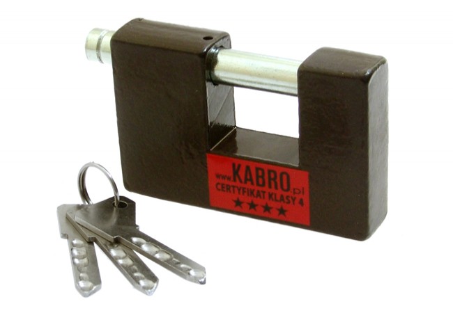 KABRO C4-27 Pin Padlock Security Class 4 Steel Body Flat Key Anti-Drill