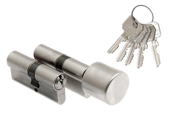 WILKA 1400 35/55 + 1405 35g/55 Euro Cylinder Set C-Class Nickel Matte Paracentric Profile