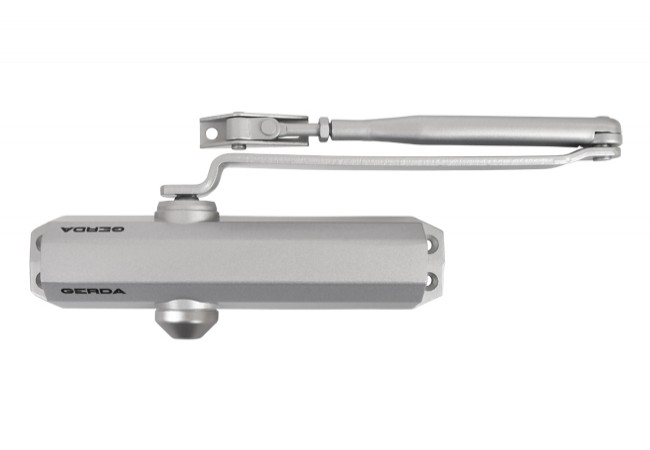 Gerda GD 1000 Door Closer EN 2/3/4 Silver Dual Adjustment Fire Rated 1100mm