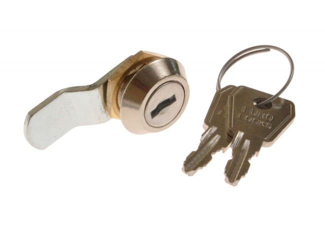 Euro-Locks 0202 Cam Lock 8mm Thread Nickel-Plated Double D for Thin Panels