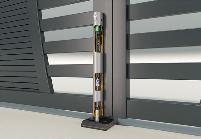 Locinox Electradrop electric drop bolt with integrated batteries and emergency exit function - black (RAL 9005)