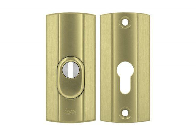 AXA PRESTIGE WB Escutcheon Set FLEX Insert Protection EN 1906 Class 3 Fire Rated Gold