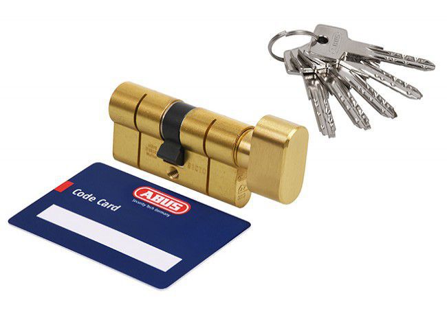 Abus KD10 30g/40 Euro Cylinder Lock Brass Knob Anti-Picking PN-EN 1303 Class 5.2