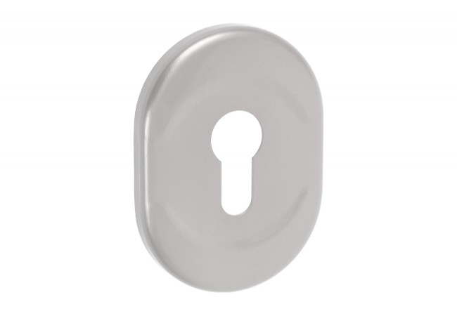 WB New Creta oval escutcheon for Dierre doors, designed for auxiliary lock, nickel