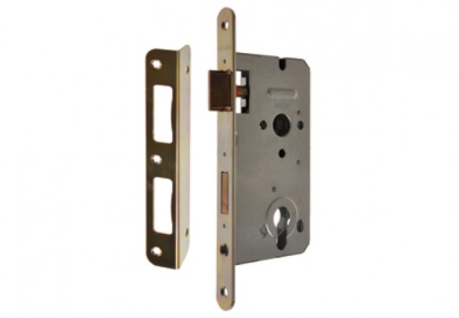 GERDA ZW100 60/50 Mortise Euro Cylinder Lock Reversible Latch Zinc Gold EN 12209