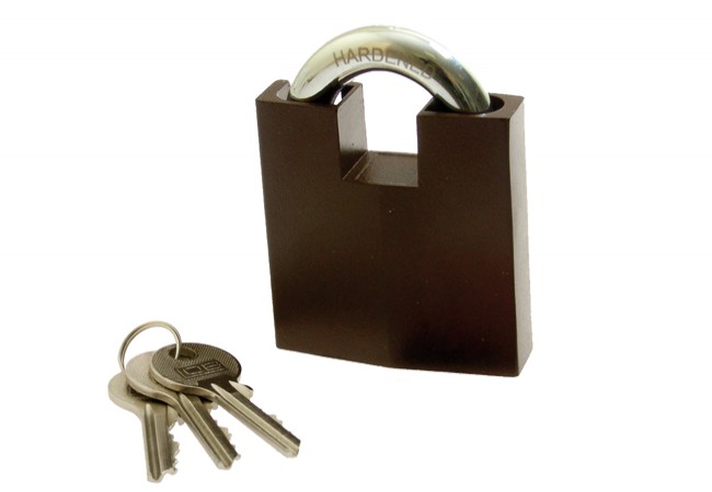 LOB KW02 Reinforced Padlock Zinc Alloy Brown Keyed-Alike Master Key Compatible