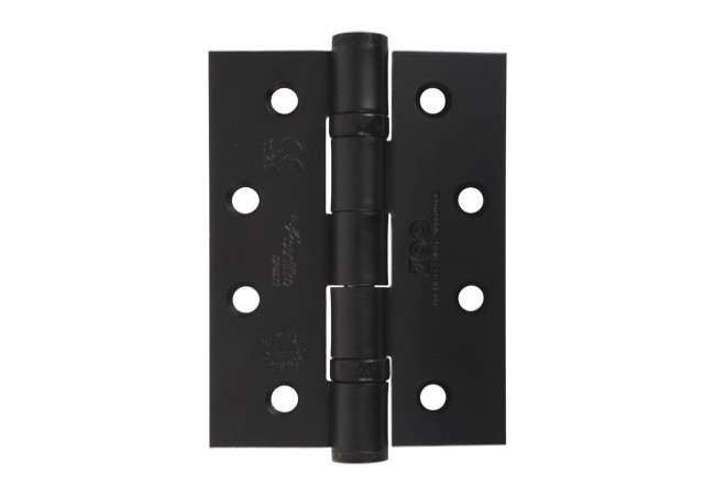 ZHS43PCB Ball Bearing Door Hinge 102x76x3mm Steel EN1670 Grade 4 Black Matte