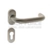 DOOR HANDLE, U-SHAPE Ø19 MM + ESCUTCHEON PZ STAINLESS STEEL, FOR PROFILE DOORS